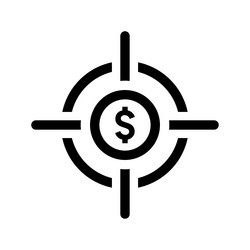 Business target banking icon Royalty Free Vector Image