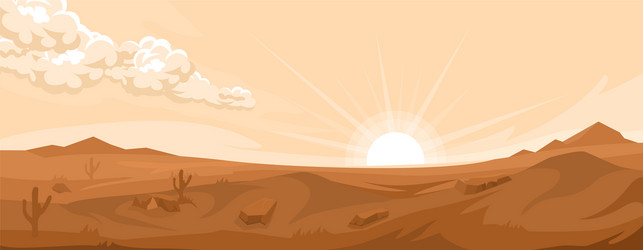 Desert landscape background Royalty Free Vector Image