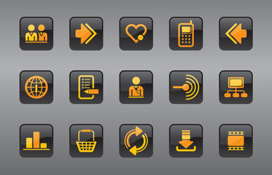 Modern Website Icons - Network & Web vector image