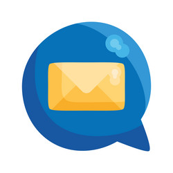 speech bubble with envelope vector image