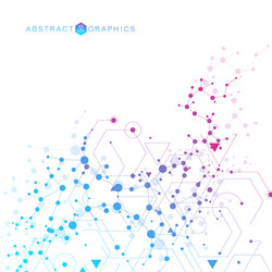 structure molecule and communication dna atom vector image