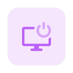 display screen with an integrated power button vector image