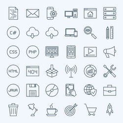 line coding icons vector image