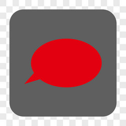 message cloud rounded square button vector image