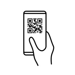 QR Code Scan Smartphone Pay App vector image