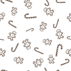 seamless pattern of christmas and new year objects vector image