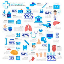 flat design concept medicine and health symbols vector