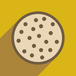 flat web icon with long shadow cookie vector image