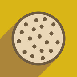 Flat web icon with long shadow cookie vector