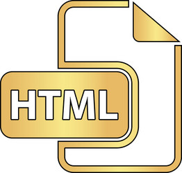 html computer symbol vector image