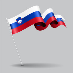 Slovenian Flag Wave Vector Image