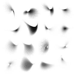 Abstract Halftone Circle Pattern vector image