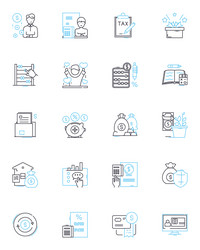 agile method linear icons set iterative scrum vector image