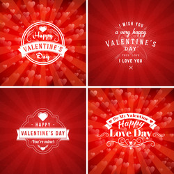 Happy valentines day greeting card design vector