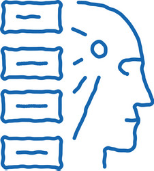 algorithm machine learning doodle icon hand drawn vector image