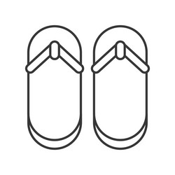 beach sandals simple thin line icon pixel perfect vector