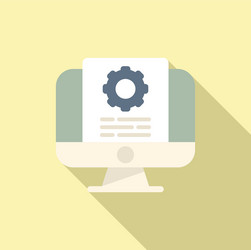 project document icon flat data support vector image