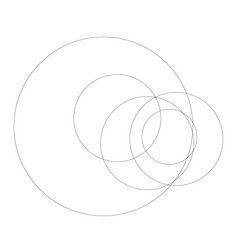 random overlapping ovals ellipses abstract vector image