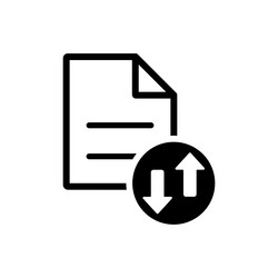 web data upload and download icon vector image