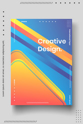 cover design template set with abstract lines vector image