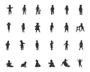 toddler silhouette children silhouettes kids svg vector