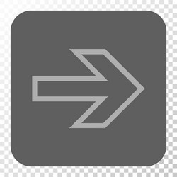 arrow right rounded square button vector image