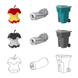 design dump and sort symbol collection vector image