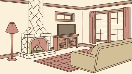 home office workspace with desk computer design vector image