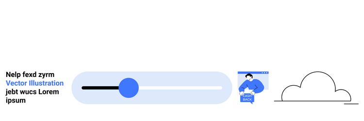 modern user interface elements slider person vector image