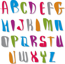 script font alphabet letters vector image