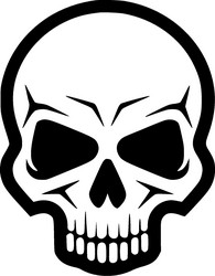 skull - minimalist and simple silhouette Vector Image