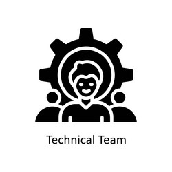 Technical team solid icon design vector