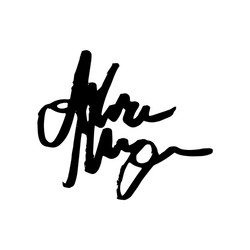 unreadable handwriting font signature text vector image