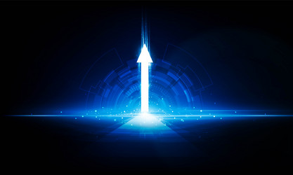 abstract speed lightning arrow up technology vector image