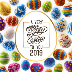 Festive Easter Celebration Background Vector Image