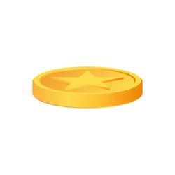 Golden money rotating gold coin vector