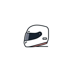 motorcycle helmet white safety head gear Vector Image