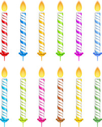 Birthday candles Royalty Free Vector Image - VectorStock