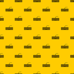 black computer keyboard pattern vector image