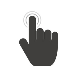 Clicking hand icon with drop effect tap or press vector