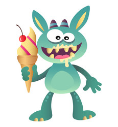 colorful cartoon monster character Vector Image