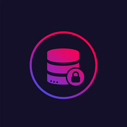 database security icon vector image