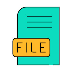 file digital document icon color vector image