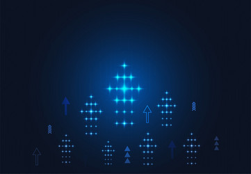 abstract arrow background with technology circuit vector image