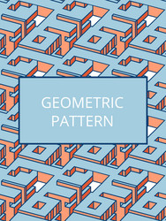isometric abstract seamless pattern can be used vector image