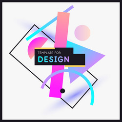 trendy abstract art geometric background with flat vector image