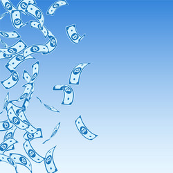 bitcoin internet currency notes falling floating vector image