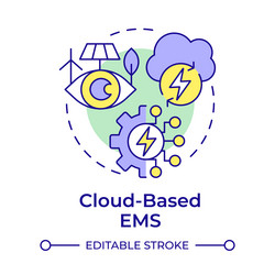 cloud based ems multi color concept icon vector image