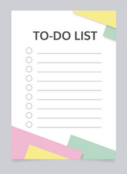 daily agenda with checkboxes worksheet design vector