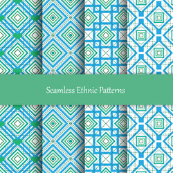 seamless patterns set vector